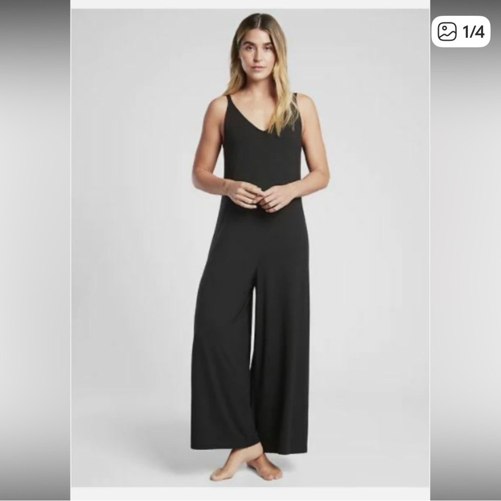 Athleta Nighttime Bliss Sleep Romper - Black